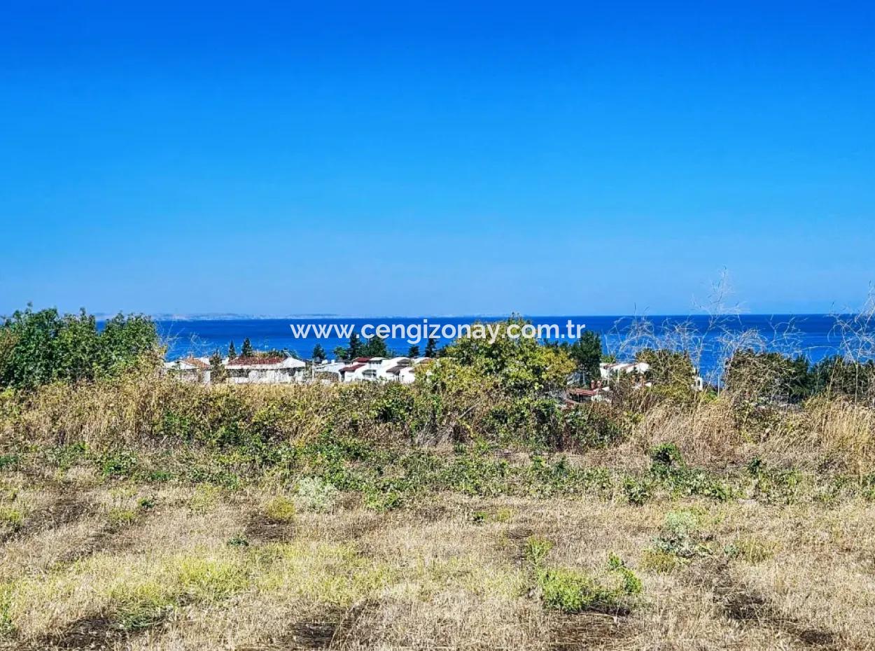Coupon Land Suitable For Building A Detached House With Full Sea View For Urgent Sale In Tekirdag Barbarosta